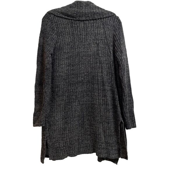 Barefoot Dreams Sweater Medium Gray CozyChic Lite Knit Ribbed Cardigan Pockets - Picture 2 of 8